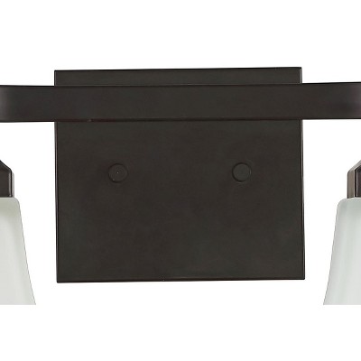 Staunton 5" Oil-Rubbed Bronze Vanity Light with White Glass Shade