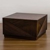 Gulches Square Coffee Table Brown High Temperature Baking Varnish Eco Friendly Board No Assembly Modern for Living Room Office Guest Room - 2 of 4