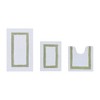Hotel 3 PC Bath Rug 100% Premium Cotton Tufted Weave Two Tone Reversible Bathroom Rug, Super Soft Absorbent, Machine Washable Bath Mat - 2 of 4