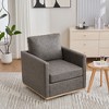Lyngins Modern Upholstered Skirted Sofa Swivel Chair with Back Cushion,Accent Chair for Living Room,Bedroom,Office - 2 of 4