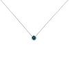 Haus of Brilliance Silver Bezel Set 3.5mm Created Gemstone Solitaire Pendant Necklace - 3 of 4