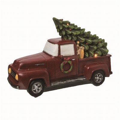 Transpac Resin Multicolor Christmas Light Up Truck