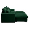 86.6" Corduroy Cloud Sectional Sofa Bed with Deep Seat & 2 Storage Ottomans - 3 of 4