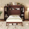 Full Size Murphy Bed with 2 Wardrobe and Storage Shelf - 2 of 4