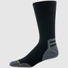 Signature Gold by Goldtoe Men's Heavyweight Tec Crew Boot Socks 2pk - Black/Gray/Charcoal 6-12 - 4 of 4