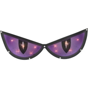 Northlight Lighted Eyes Halloween Window Silhouette Decoration - 20" - Purple - Clear Lights - 1 of 4