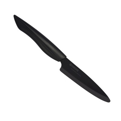 Kyocera Black Z212 Ceramic 4.5 Inch Utility Knife with Soft Grip Handle