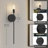 YANSUN 2-Pack Candle Style Wall Light, E12 Socket, Non-Integrated Light Source, 3000K, Remote & Touch Control - 3 of 4
