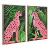 Kate & Laurel All Things Decor (Set of 2) 23"x33" Sylvie Beaded NC Cheetah Jungle Single 1 and 2 Framed Arts by Nikki Chu - 2 of 4