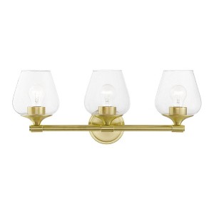 Livex Lighting Willow 3 - Light Vanity in  Satin Brass - 1 of 4