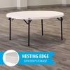 Lifetime 60-Inch Round Stacking Tables (4) and Chair (32) Combo, Almond - 4 of 4