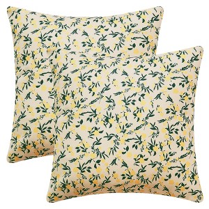 REGALWOVEN Floral Pattern Decoration Throw Pillow Cover for Outdoor Indoor 2 Pcs - 1 of 4