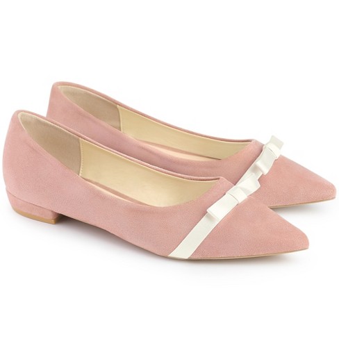 Allegra K Women's Pointed Toe Slip On Ballet Flat Shoes Pink 8 : Target