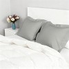 2 Pack Brushed Microfiber Pillow Shams, Super Soft and Cozy Oxford Pillowcases - NTBAY - 3 of 4