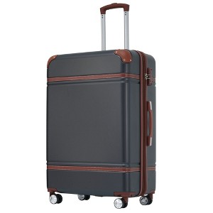 24 IN Luggage 1 Piece with TSA lock , Expandable Lightweight Suitcase Spinner Wheels, Vintage Luggage - 1 of 4
