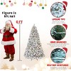 Flocked Artificial Christmas Tree with PVC Branches, Pine Cones, Colorful LED Lights, Fireproof Material, Hinged Foldable Design with Sturdy Base - 2 of 4