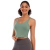 DOMETOUR Cross Back Athletic Yoga Sports Bra With Removable Chest Cushion - 4 of 4