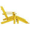 vidaXL Comfortable 2-Seater Patio Adirondack Chair with Detachable Ottomans in Solid Fir Wood - Yellow - 3 of 4