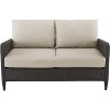 HomeStock Kiawah Outdoor Wicker Loveseat - 3 of 4