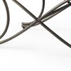 HomeRoots 55" Dark Gray And Nickel Chenille and Metal Upholstered Bench - 4 of 4