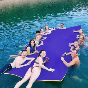 Huxxion Floating Water Mat 9/12/18 Ft, 3 Layer Tear Resistant XPE Foam Floating Mat for Lake Pool Beach and Ocean - 1 of 4