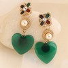 SOHI Women's Royal Heart Drop Earrings - 2 of 3