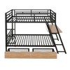 NicBex Full Size Bunk Bed with Desk Metal Rack Bed Frame with 2 Drawers, Full-length Guardrails and Ladder, No Spring Box Required, Black - 3 of 4