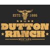 Women's Yellowstone Small Cow Skull Dutton Ranch Logo ESTD 1886 T-Shirt - 2 of 4