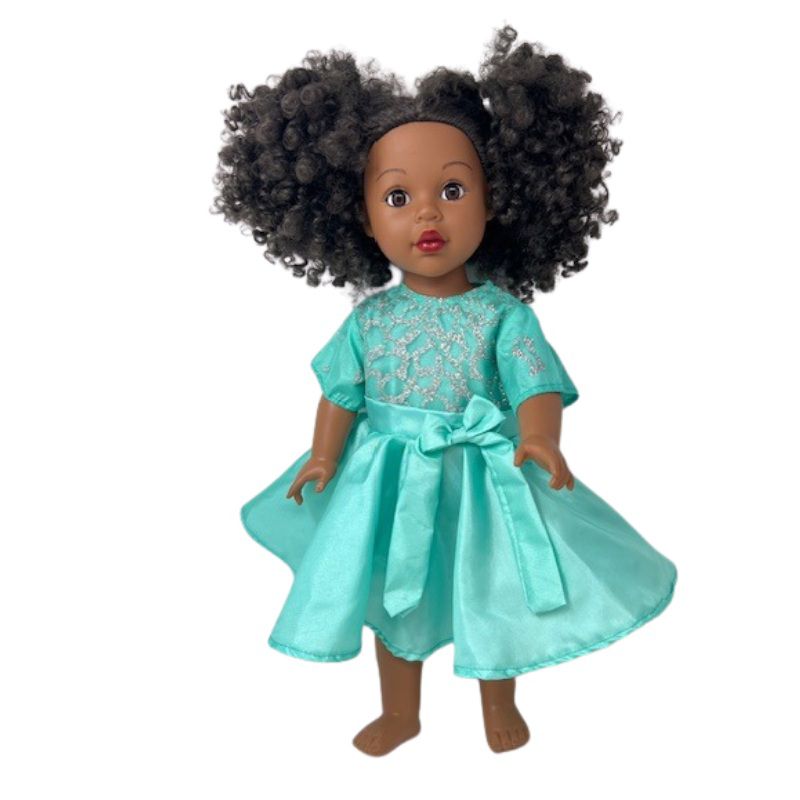 Doll Clothes Superstore Mint Sparkle Party Dress Fits 18 Inch Girl Dolls Like American Girl Our Generation My Life Dolls, 3 of 5