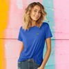 Dalix Sorcerer Frog Embroidered Cotton Relaxed Short Sleeve Tee T Shirt Womens - 2 of 4