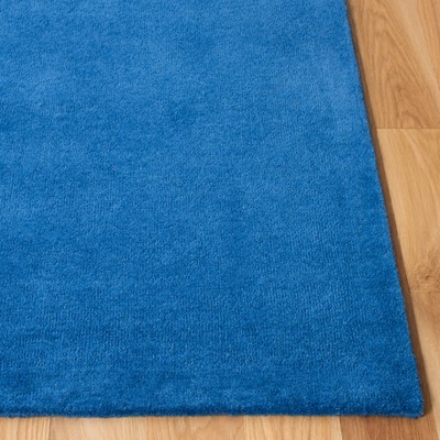 Artisan Blue Abstract Wool Tufted Rectangular Rug - 24x4
