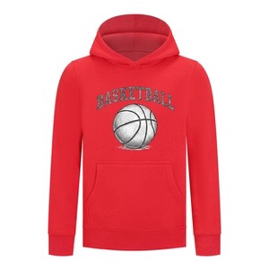 Everyday Kids Basketball Pullover Hoodie – Classic Sketch Basketball Graphic Sweatshirt - 1 of 4