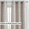 HLC.ME Avalon Jacquard Slub Texture - Privacy Curtains Grommet Lightweight Window Curtains Panels, 2 Panels - 2 of 4