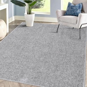Washable Area Rugs, Modern Woven Office Floor Carpet Contemporary Rug, Living Room Rug, Soft Surface, Durable Edge, Non-Slip Backing - 1 of 4