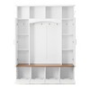 Lycvki 4-IN-1 Elegant 59" W Hall Tree with Walnut Bench and Adjustable Shelves - 3 of 4