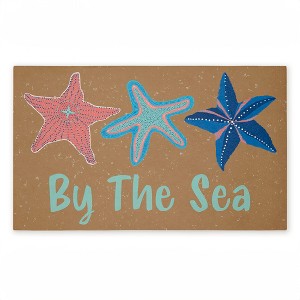 Stupell Industries By The Sea Starfish Printed Outdoor Door Mat, design by Darlene Seale, 18"x30" - 1 of 4