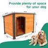 44"Dog House Outdoor & Indoor Wooden Dog Kennel for Winter with Raised Feet Weatherproof for Large Dogs(Gold red and black) - 2 of 4