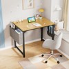 Infurnic Desks Computer Desk with Storage Bag and Headphone Hook, Small Home Office Writing Study Desk PC Table for Student Adult, Yellow, 34"*3"*23" - 3 of 4