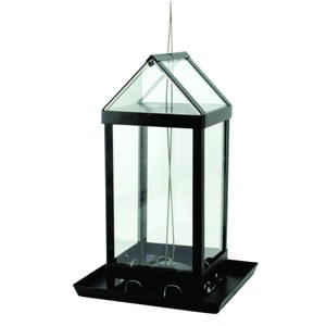 Audubon Modern Farmhouse Clear View House Feeder - Black - 1 of 3