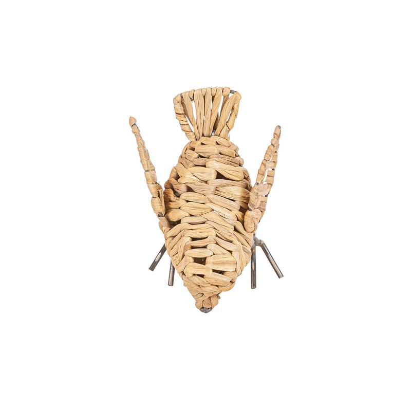 Natural Wrapped Bird Decorative Figure Seagrass & Metal by Foreside Home & Garden, 5 of 8