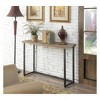 Laredo Parquet Console Table Natural/Black - Breighton Home: Rustic Fir Wood, Metal Frame, Entryway Furniture - 3 of 4