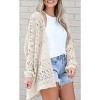 Imily Bela Women's Bohemian Style Cardigan Sweater, Loose Crochet Cardigan Jacket - 3 of 4