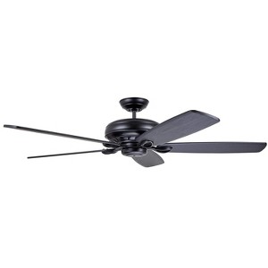 Kathy Ireland Home Penbrooke Select Eco 54in Ceiling Fan with Premium Motor, 6-Speed Wall Control, Barbeque Black Black Solid Wood Blades - 1 of 4