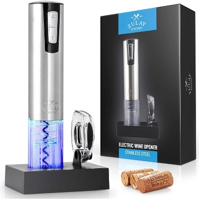 Zulay Electric Wine Bottle Opener With Charging Base and Foil Cutter