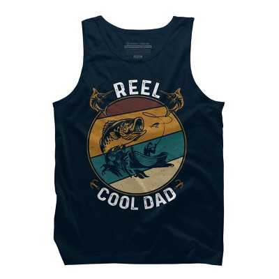 Men's Design By Humans Reel Cool Dad Fishing Boat Trip By KangThien Tank Top