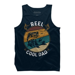 Men's Design By Humans Reel Cool Dad Fishing Boat Trip By KangThien Tank Top - 1 of 2