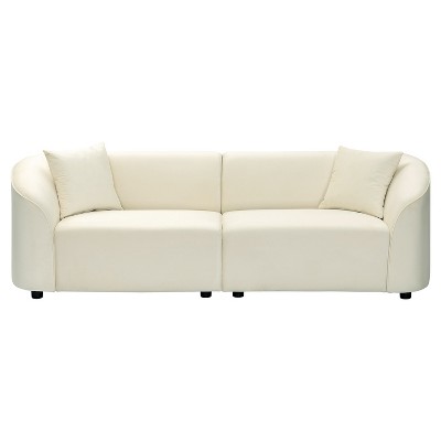 Christopher Knight Home Godwin 87.5" Modern Upholstered 3 Seater Curved Sofa