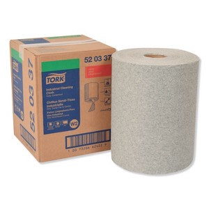 Tork Industrial Cleaning Cloths, 1-Ply, 12.6 x 10, Gray, 500 Wipes/Roll - 1 of 4