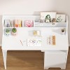 Study Desk for Kids with Hutch, Storage Cabinet, Wooden Children Study Writing Table,Computer Workstation for Kids Bedroom & Study Room - 3 of 4