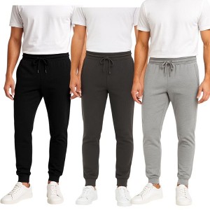 Mens 3 Pack French Terry Ultra Soft Butter Joggers - 1 of 4